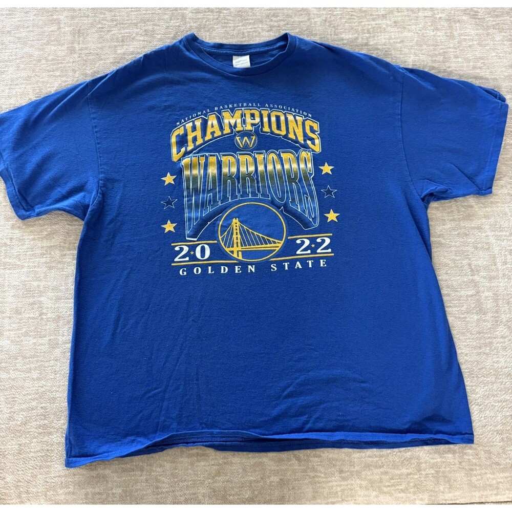 Golden State Warriors T-Shirt Adult Size 2xl Blue Cotton Graphic champion 2022